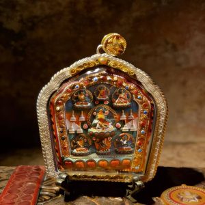 Five Wealth Deities Tsa-Tsa Ga’u Amulet Sacred Assembly of the Five Directions of Prosperity