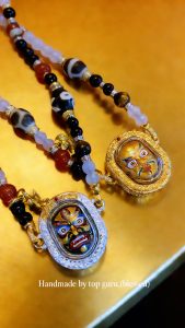 Tibetan Black & Yellow Twin Wealth Dharma Protectors---Yellow