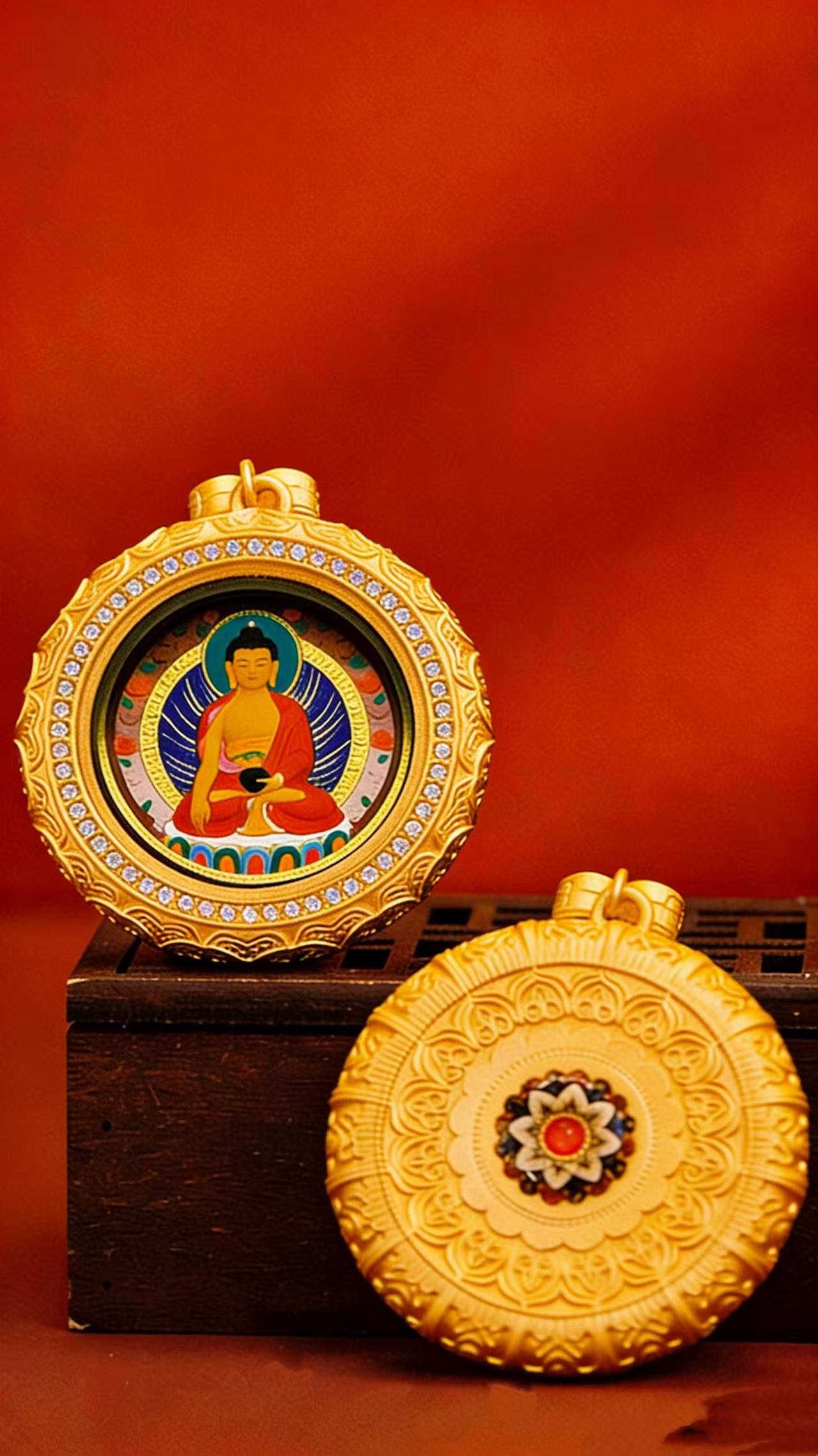 Shakyamuni Buddha Tsa-Tsa Pendant | Tibetan Cultural Amulet | Acrylic Sacred Necklace | Symbol of Wisdom & Inner Peace - Image 6