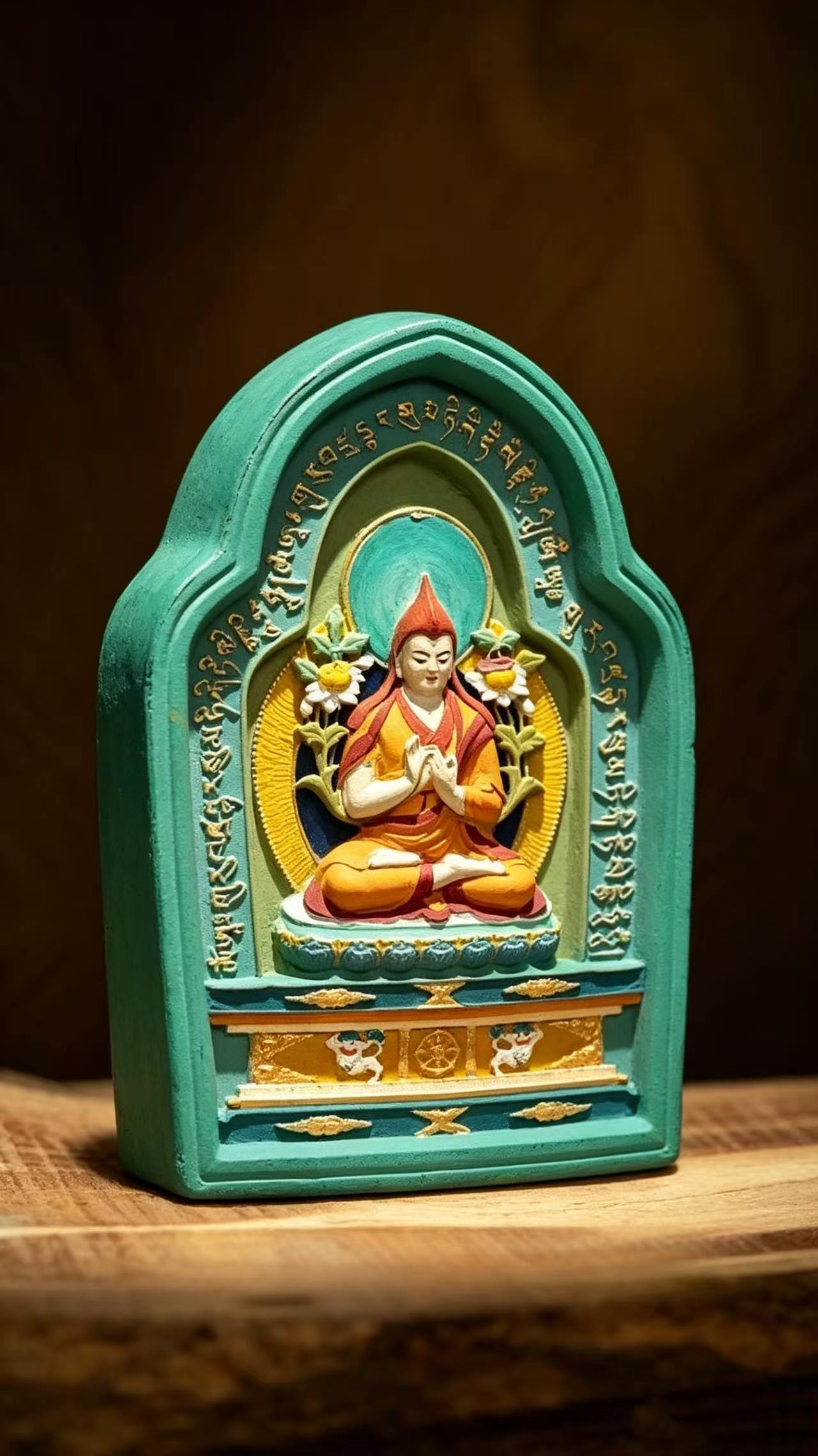 Je Tsongkhapa Thangka Desk Display - Image 3