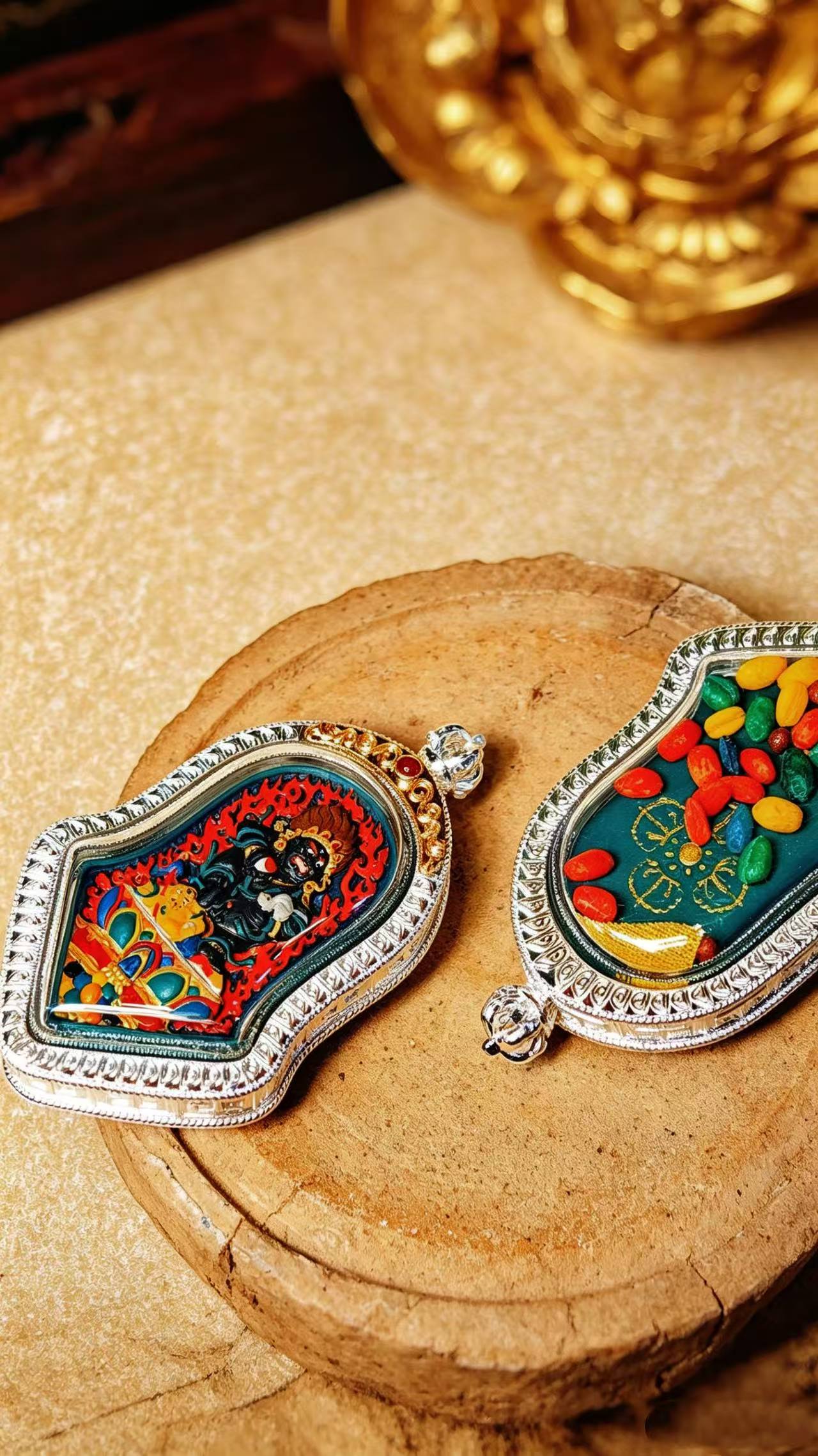 Sacred Black Dzambhala Wealth Tsa-Tsa | Tibetan Handcrafted Protection & Prosperity Amulet - Image 5