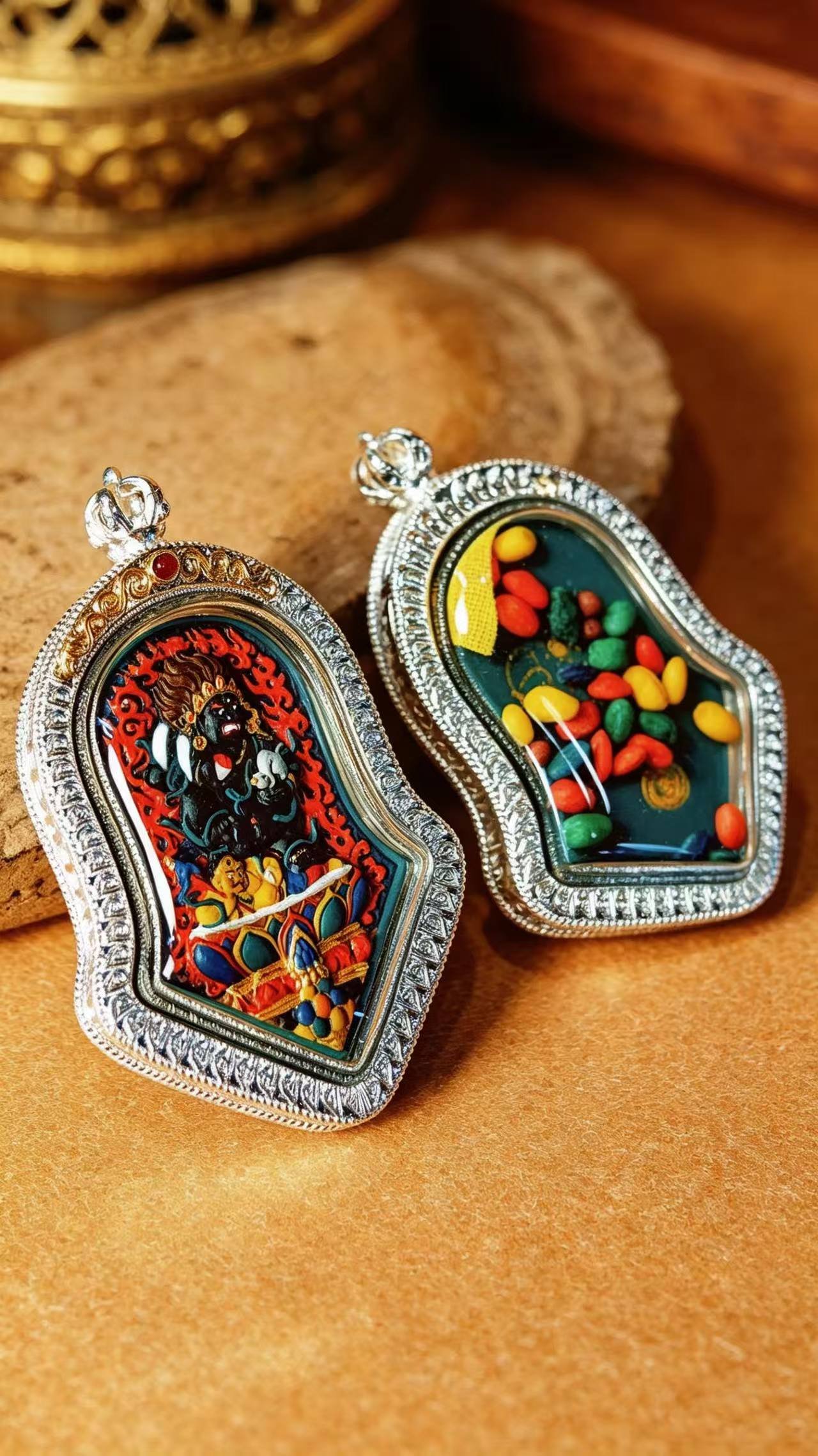 Sacred Black Dzambhala Wealth Tsa-Tsa | Tibetan Handcrafted Protection & Prosperity Amulet - Image 3