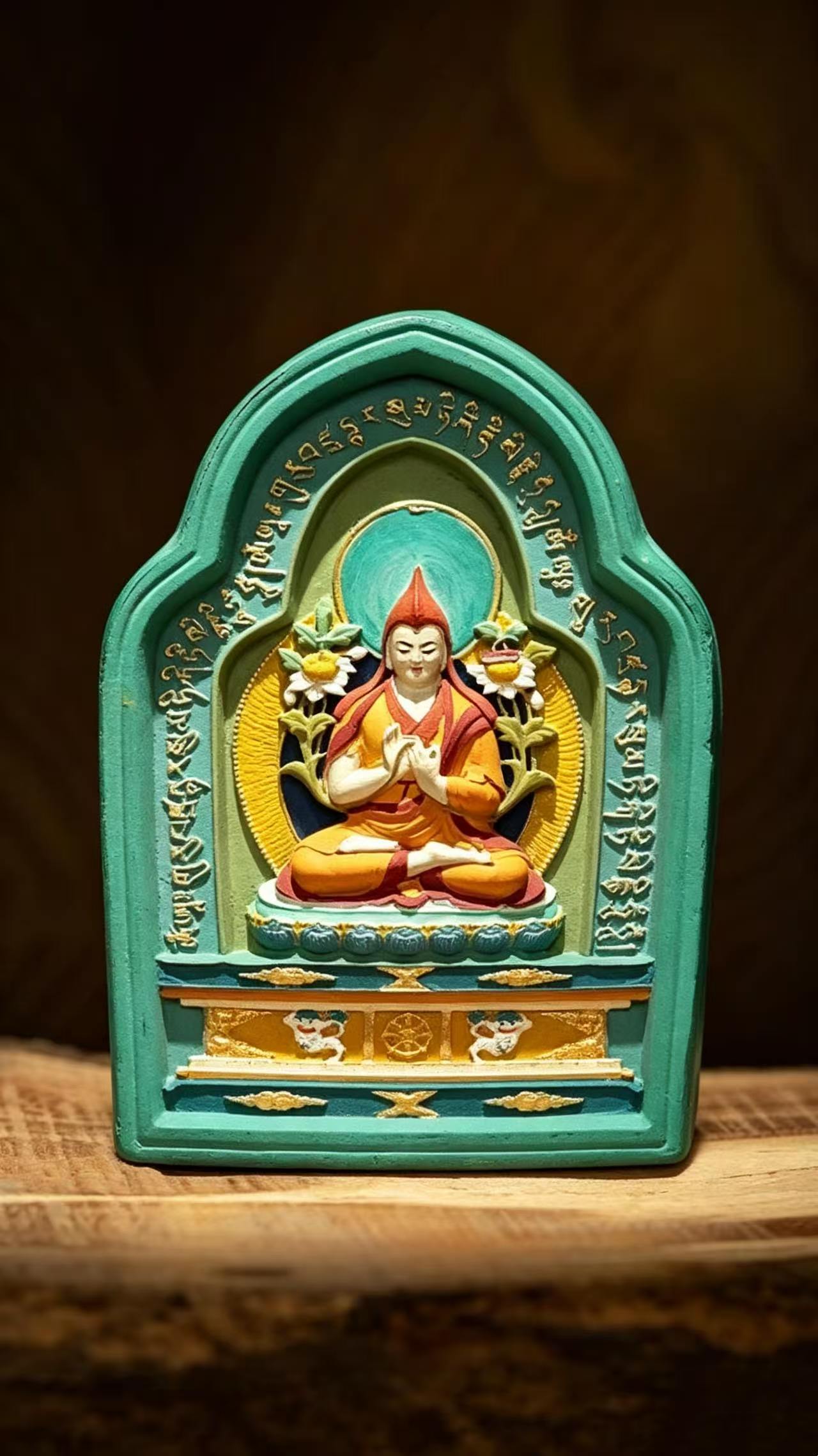 Je Tsongkhapa Thangka Desk Display - Image 4