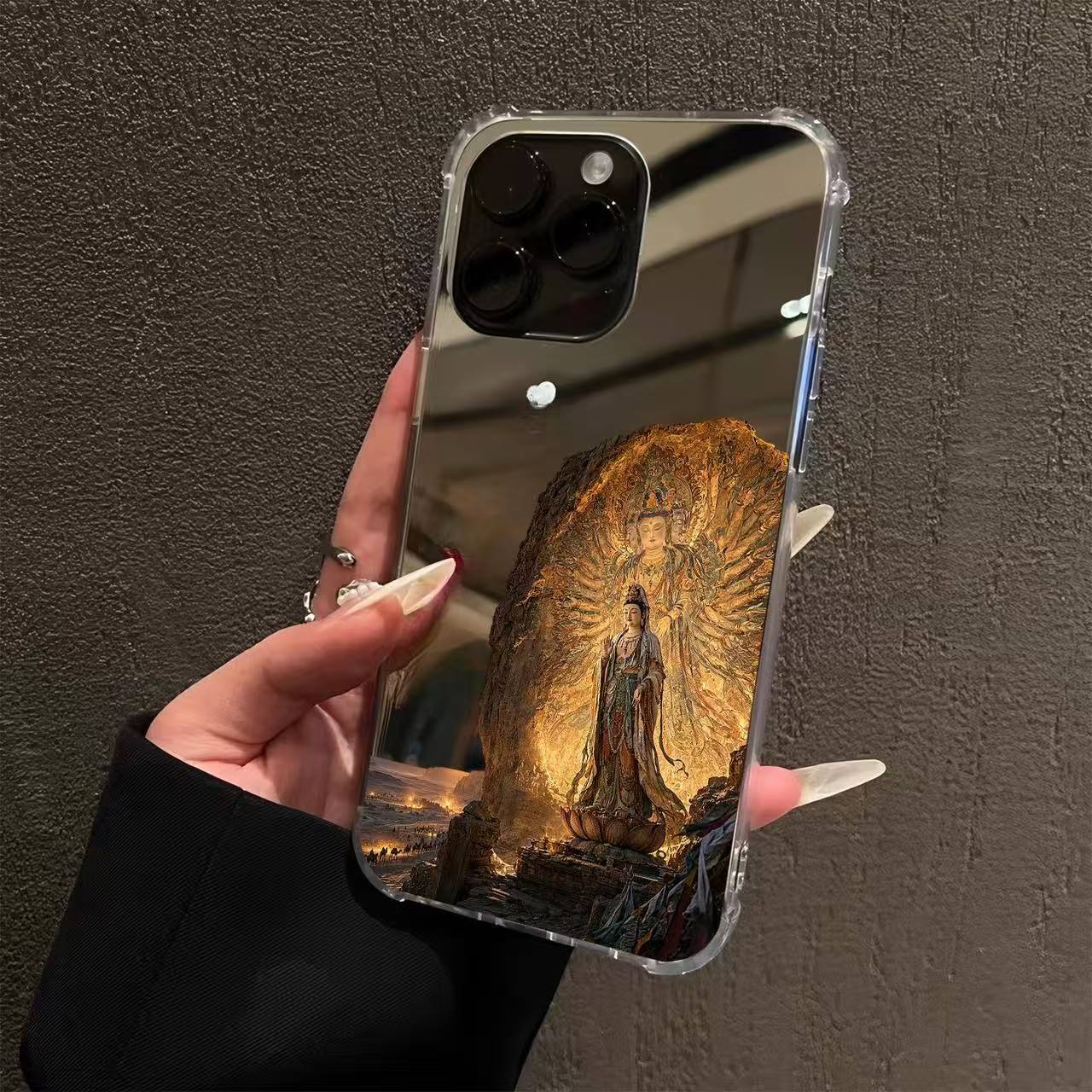 Golden Guanyin — Grotto Art Phone Case